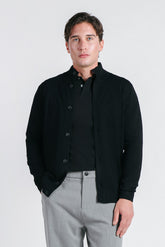 CARDIGAN CON COLLO ALTO NERO